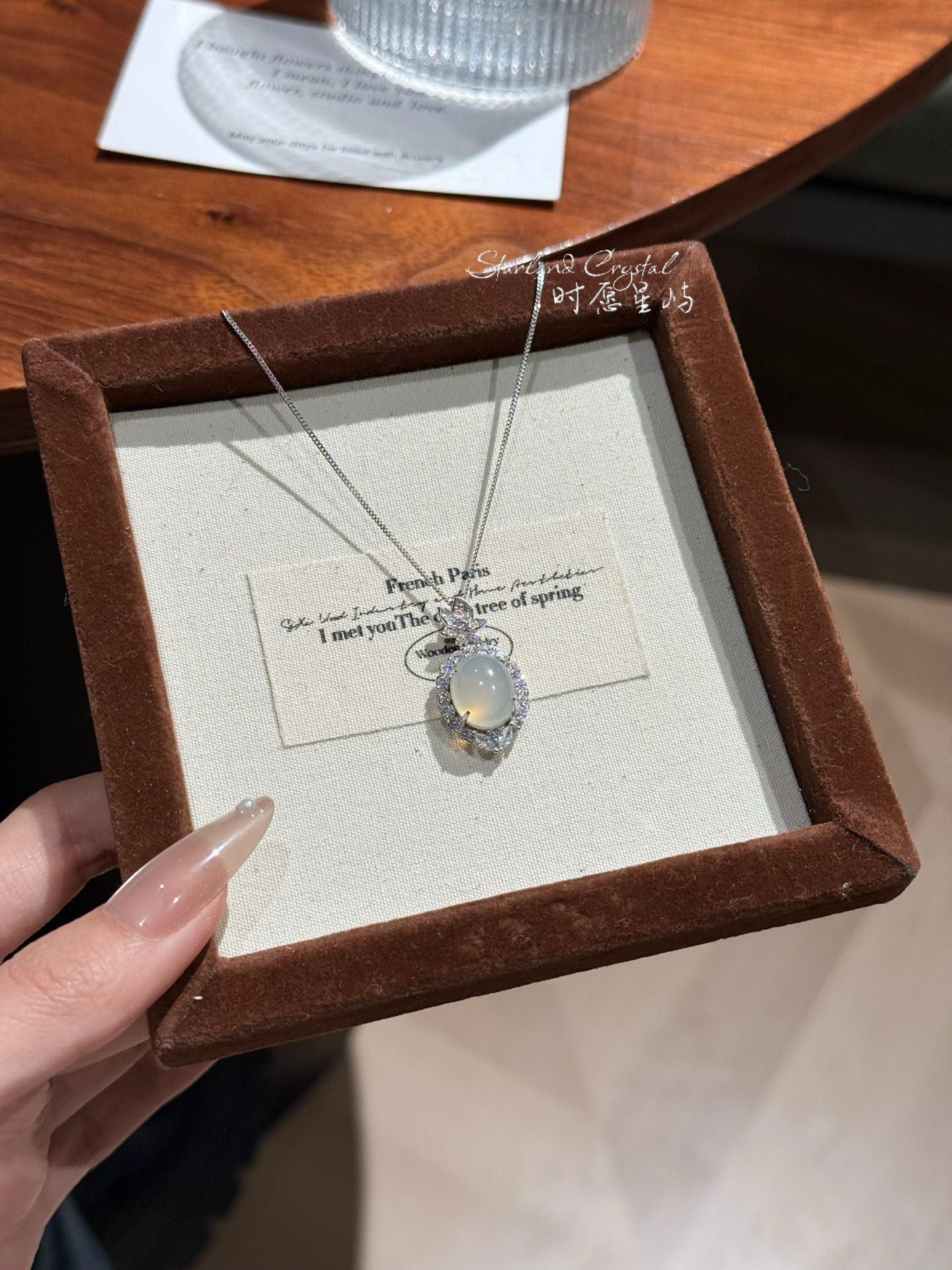 Angel’s Gaze Chalcedony Pendant – Heavenly Eye Whisper