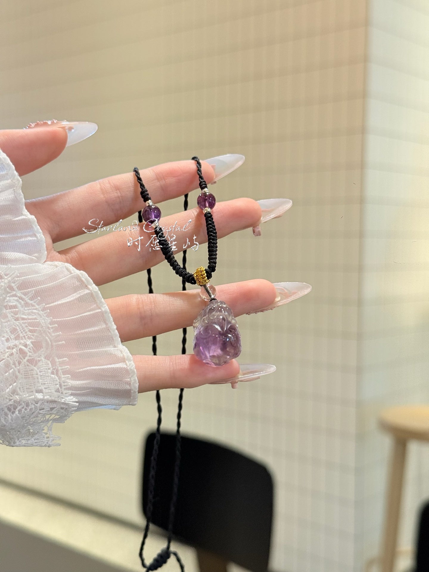 Amethyst Pixiu Pendant Necklace