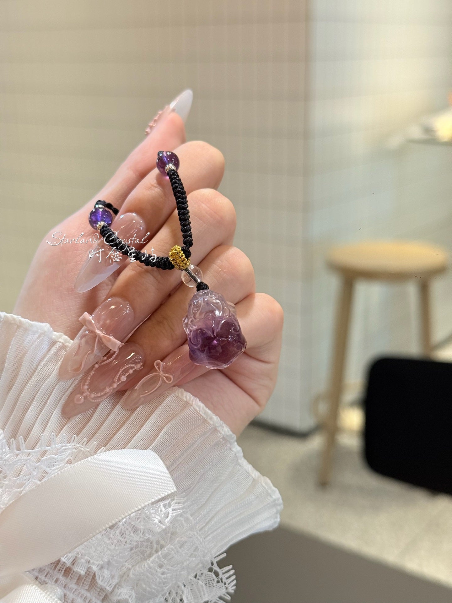 Amethyst Pixiu Pendant Necklace