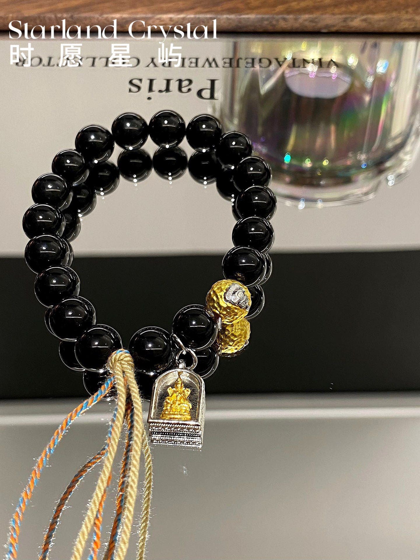 Black Agate Four-Faced Buddha Bracelet – Omnipresent Grace Edition
