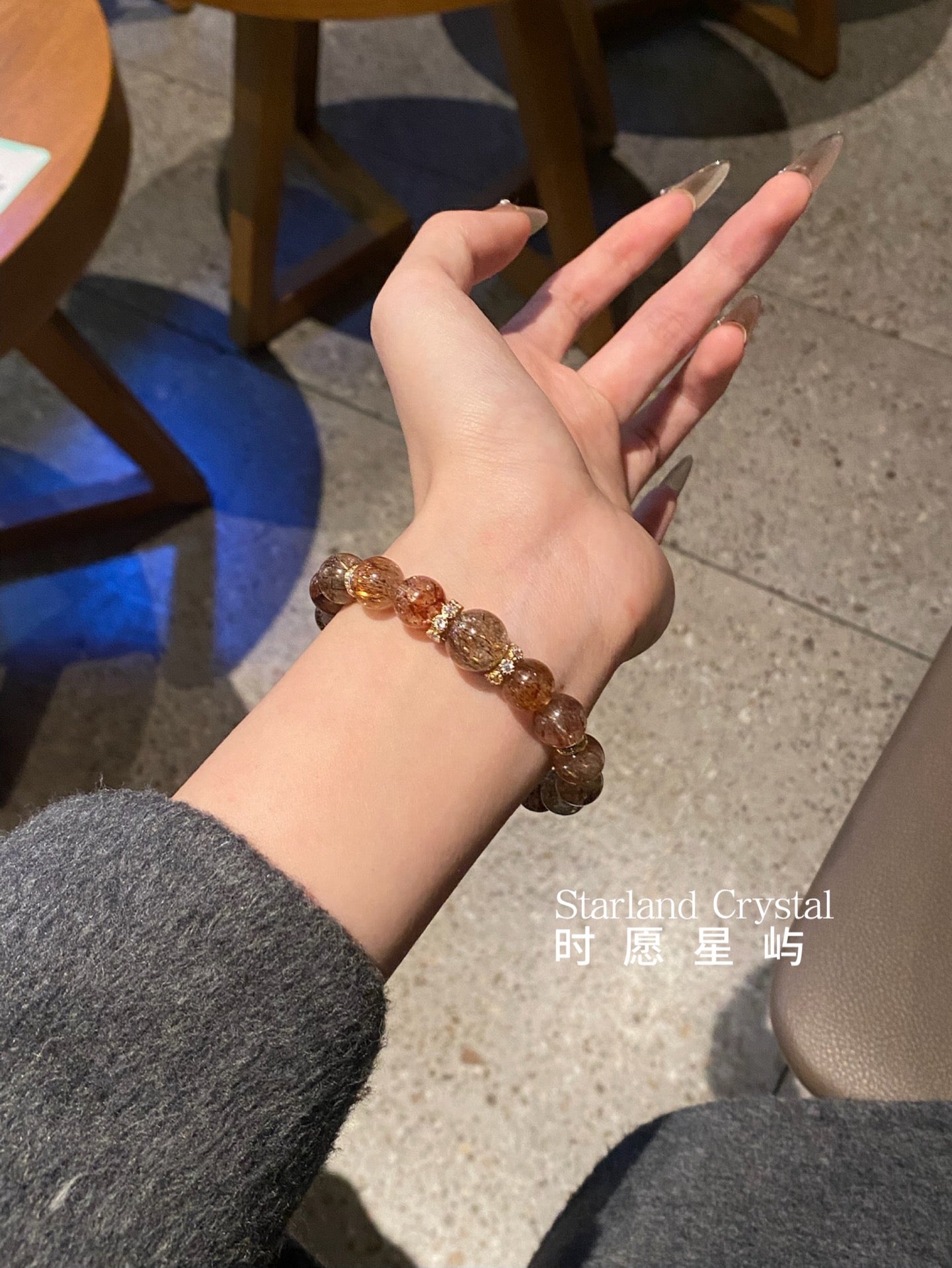 Black Gold Super Seven – 10mm Super Seven Crystal Bracelet