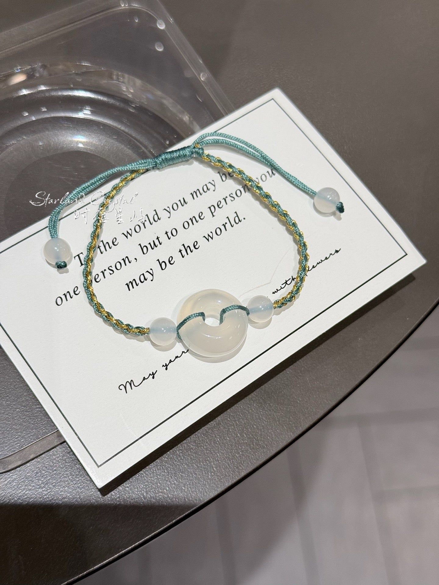 Agate Safety Knot Bracelet